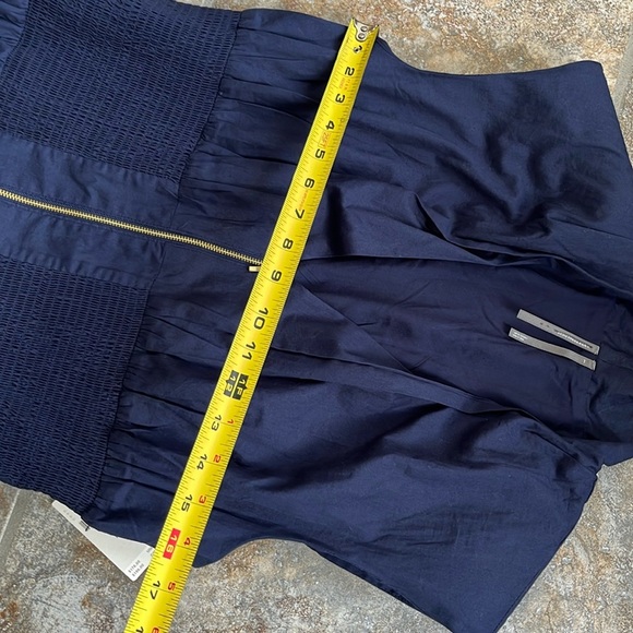 Anthropologie The Tommie Cap-Sleeve Smocked Front-Zip Shirt Dress Size L… - Picture 8 of 11